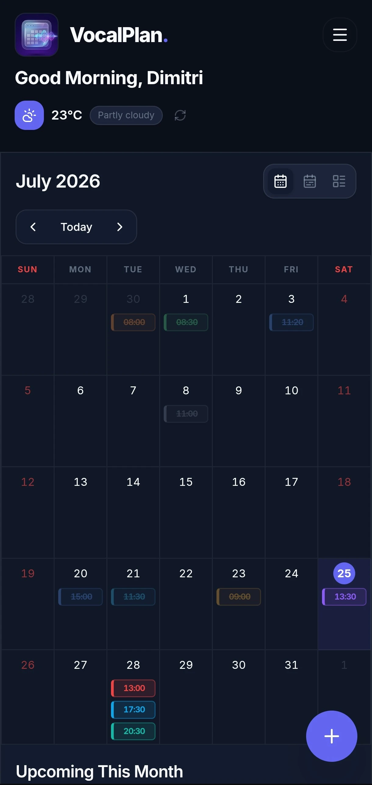 Voice Recognition Modal